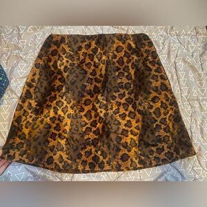 Vintage Leopard Print Skirt